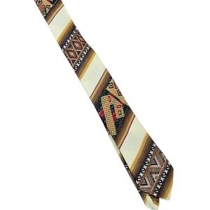 Retro Ethnic‎ Woven Necktie Geometric Aztec Novelty Tie for Men